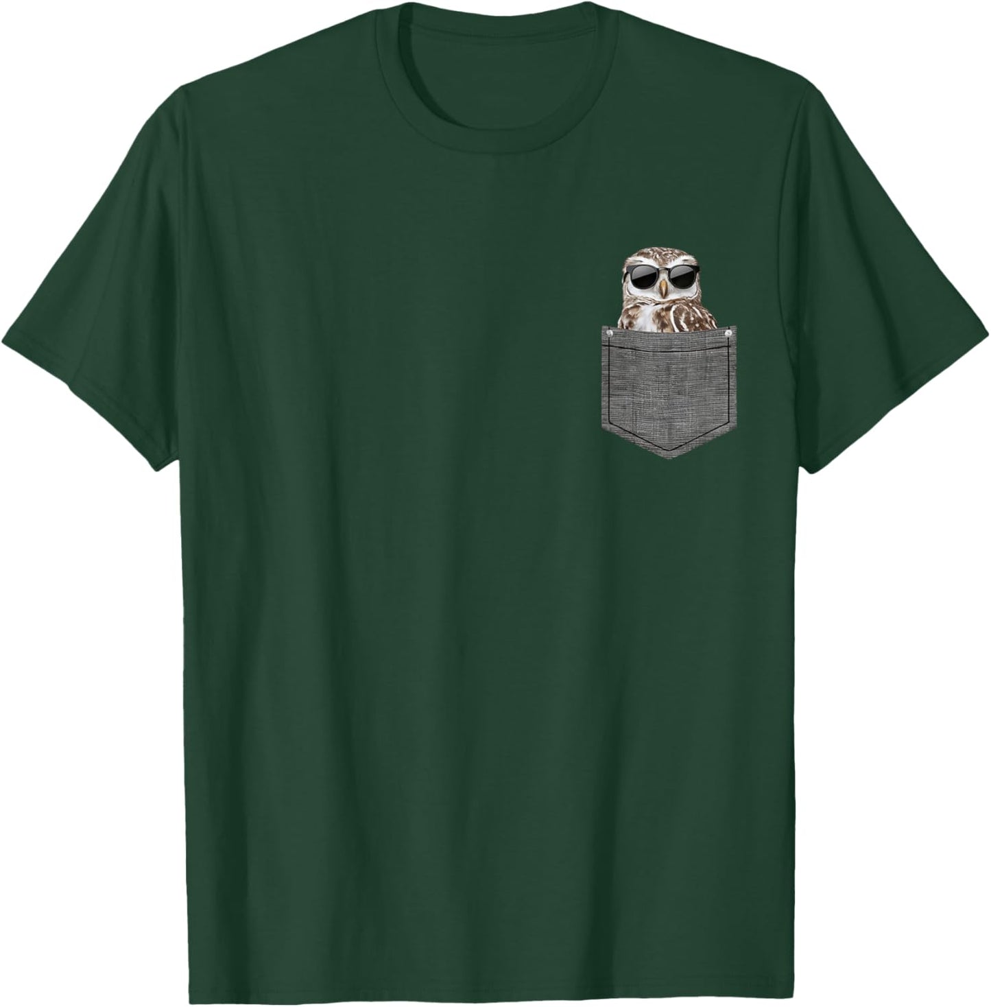 Owl in Pocket T-Shirt - T-Shirt | Forest