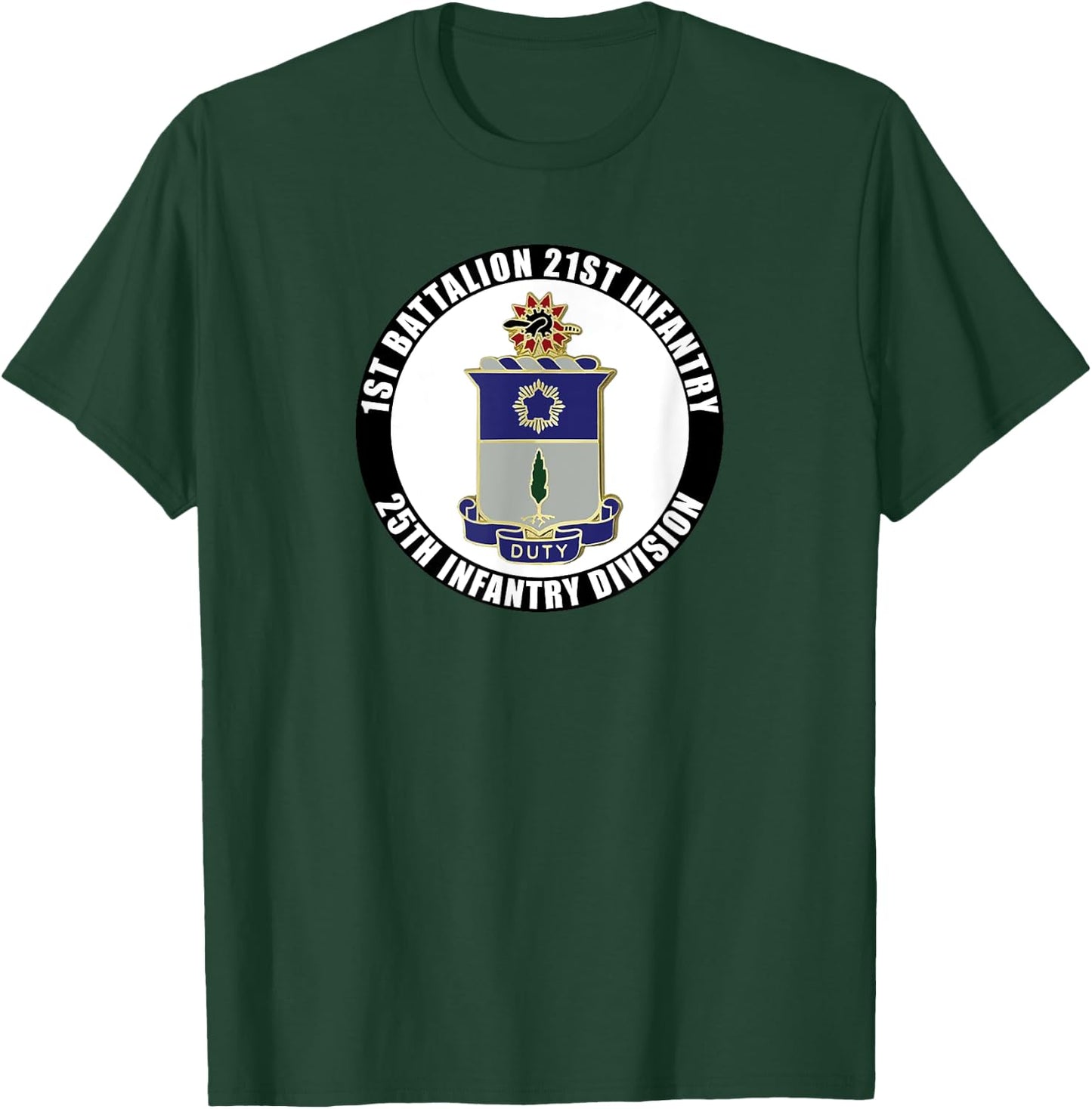 1st Battalion 21st Infantry 25th Infantry Division Veteran T-Shirt - T-Shirt | Forest