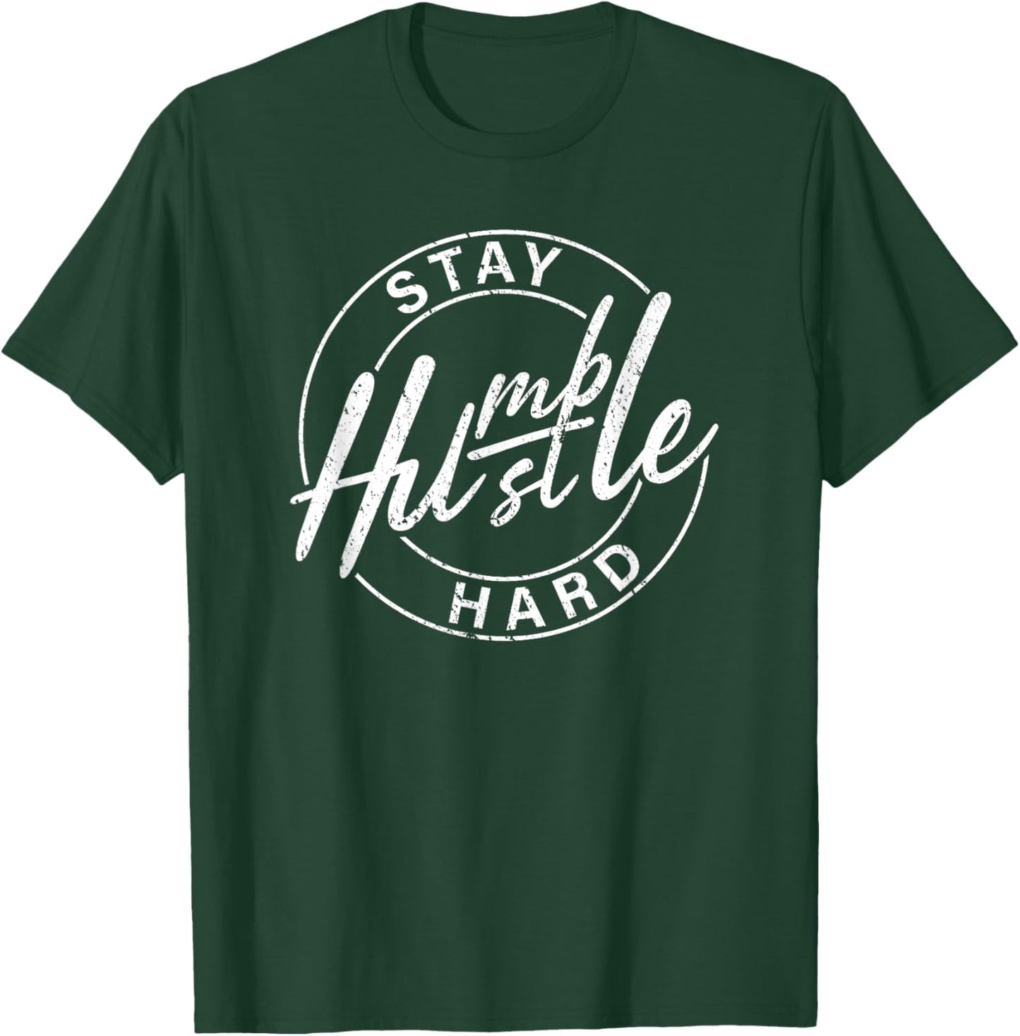 Humble Hustle Odometer Style Graphic Design T-Shirt - T-Shirt | Forest