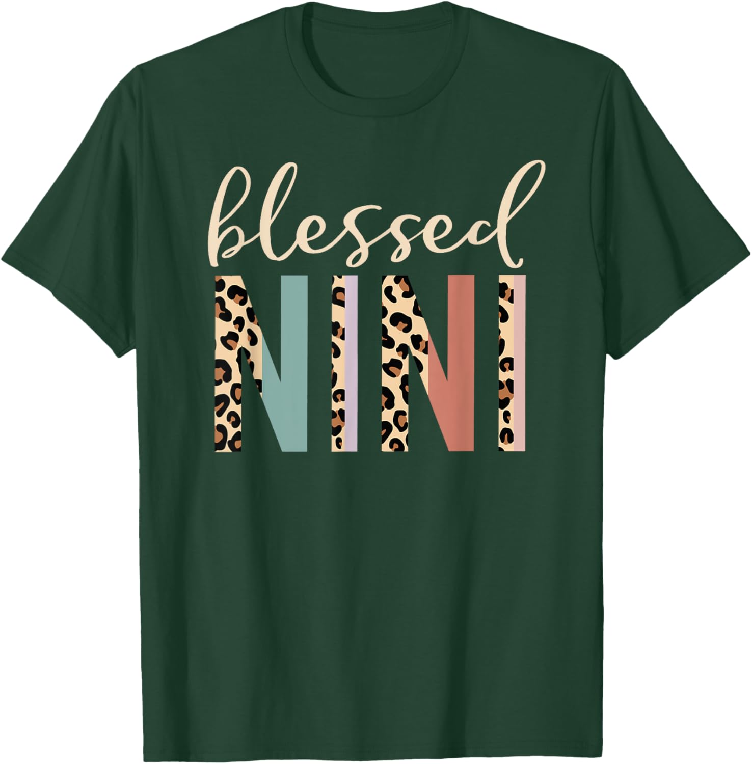 Blessed Nini Cute Leopard Print T-Shirt - T-Shirt | Forest