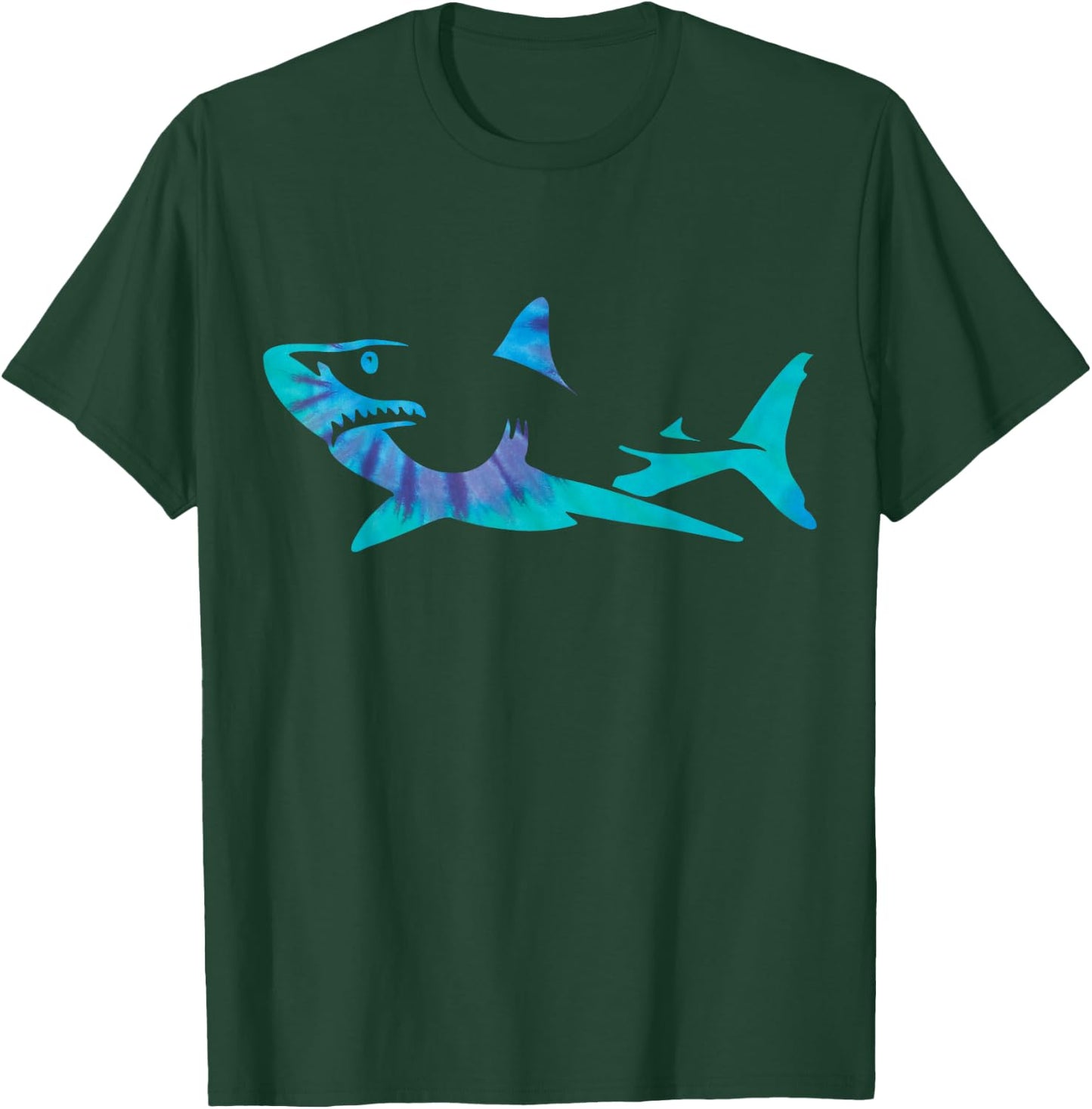 Shark Tie Dye Great White Shark T-Shirt - T-Shirt | Forest