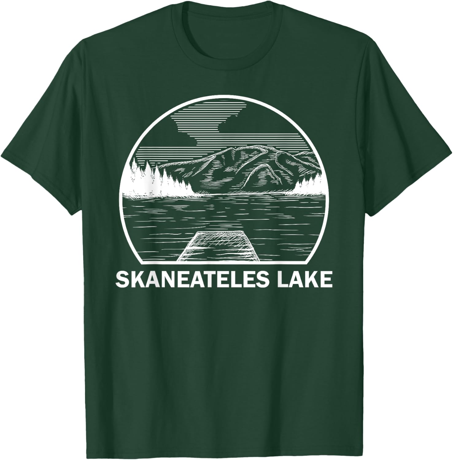SKANEATELES LAKE NEW YORK Funny Fishing Camping Summer Gift T-Shirt - T-Shirt | Forest