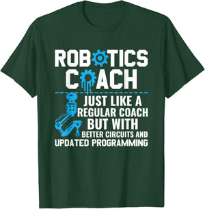 Funny Robotics Coach Definition Robotics Engineer Robots T-Shirt - T-Shirt | Forest