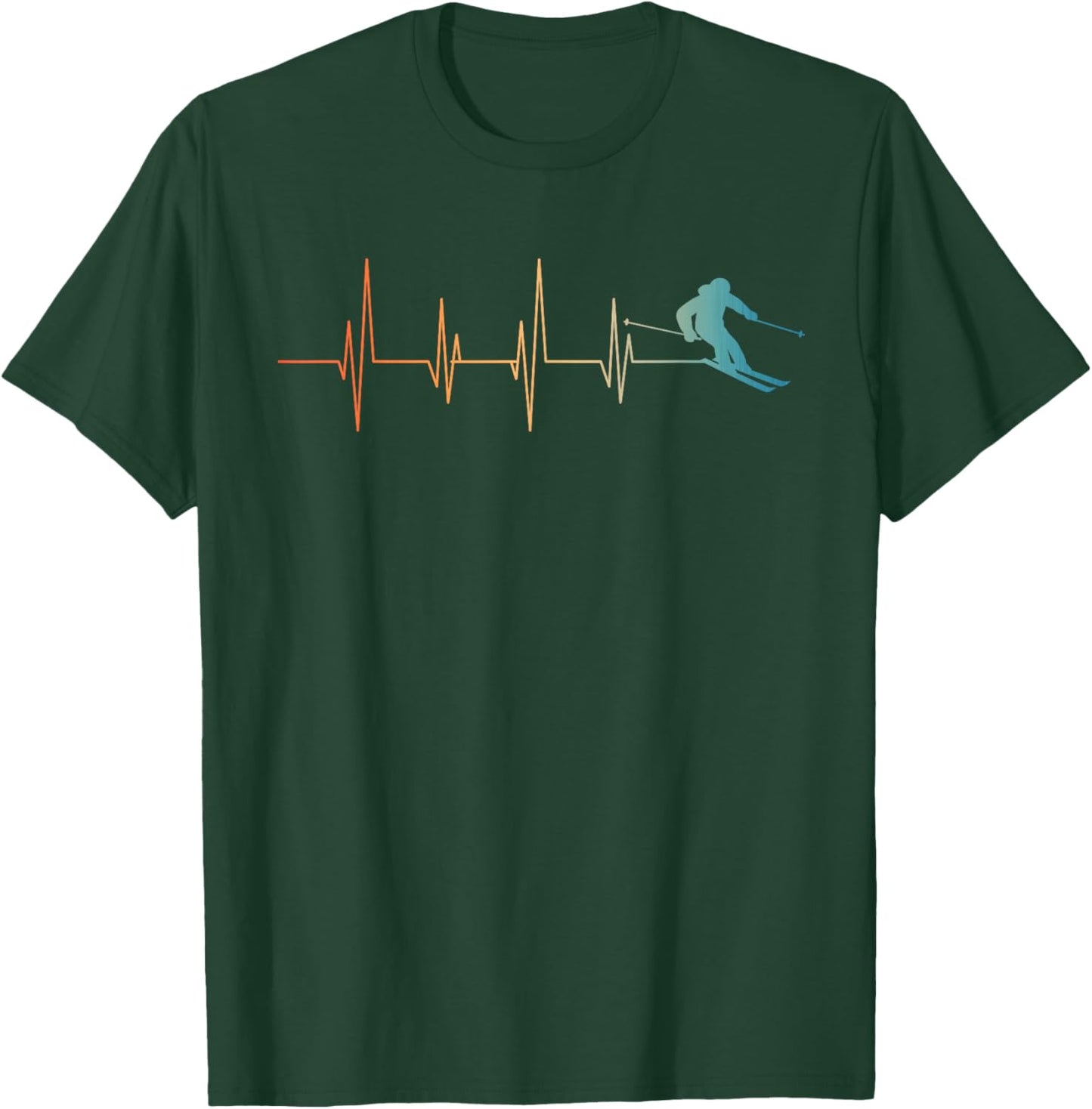 Funny Nordic Ski Art Women Kids Skier Team Skiing T-Shirt - T-Shirt | Forest