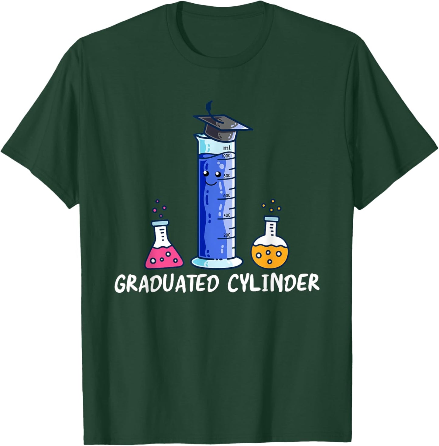 Graduated Cylinder Biology Graduation Biologist Grad T-Shirt - T-Shirt | Forest