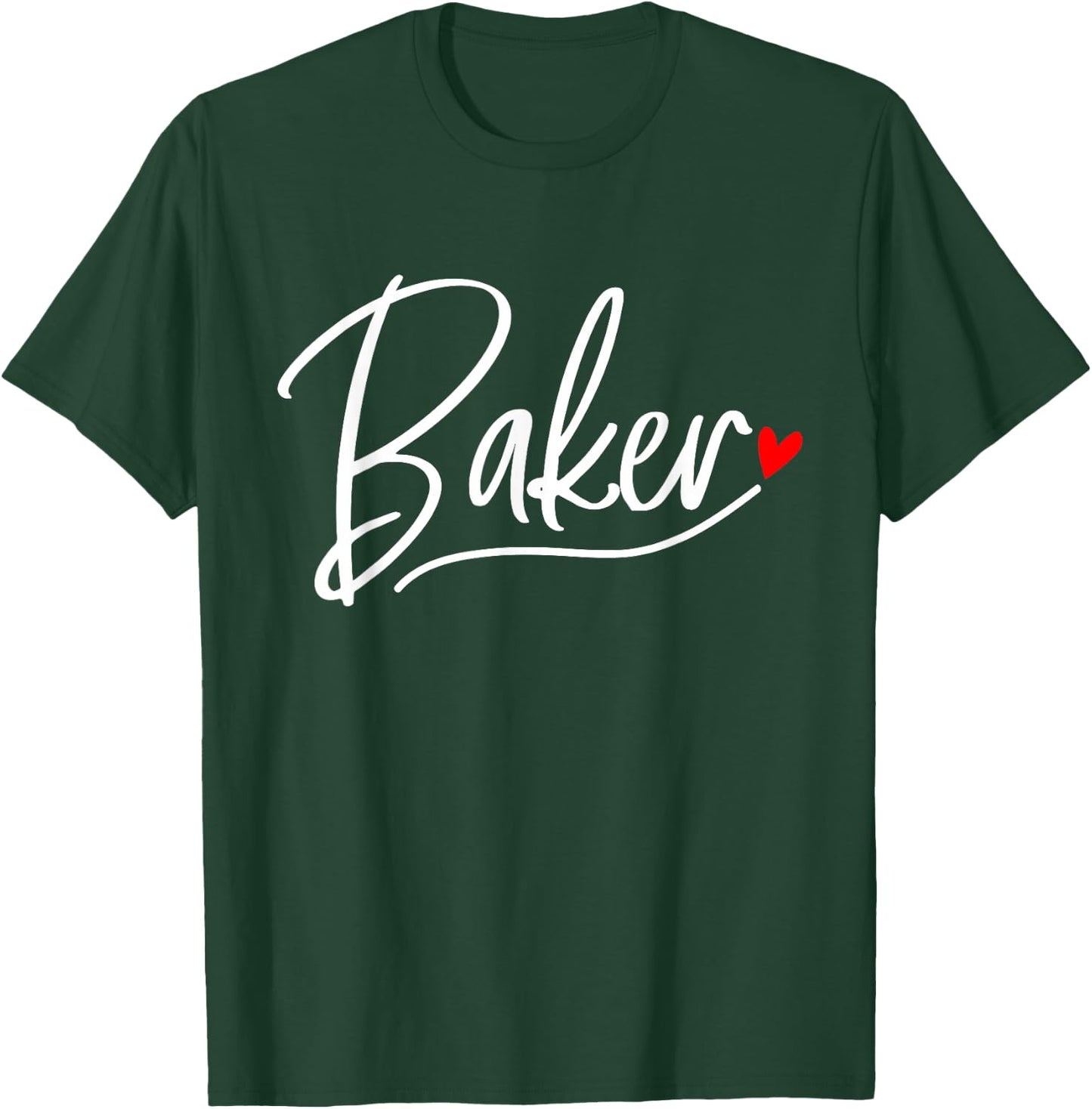 Baker Baking Heart Gift T-Shirt - T-Shirt | Forest
