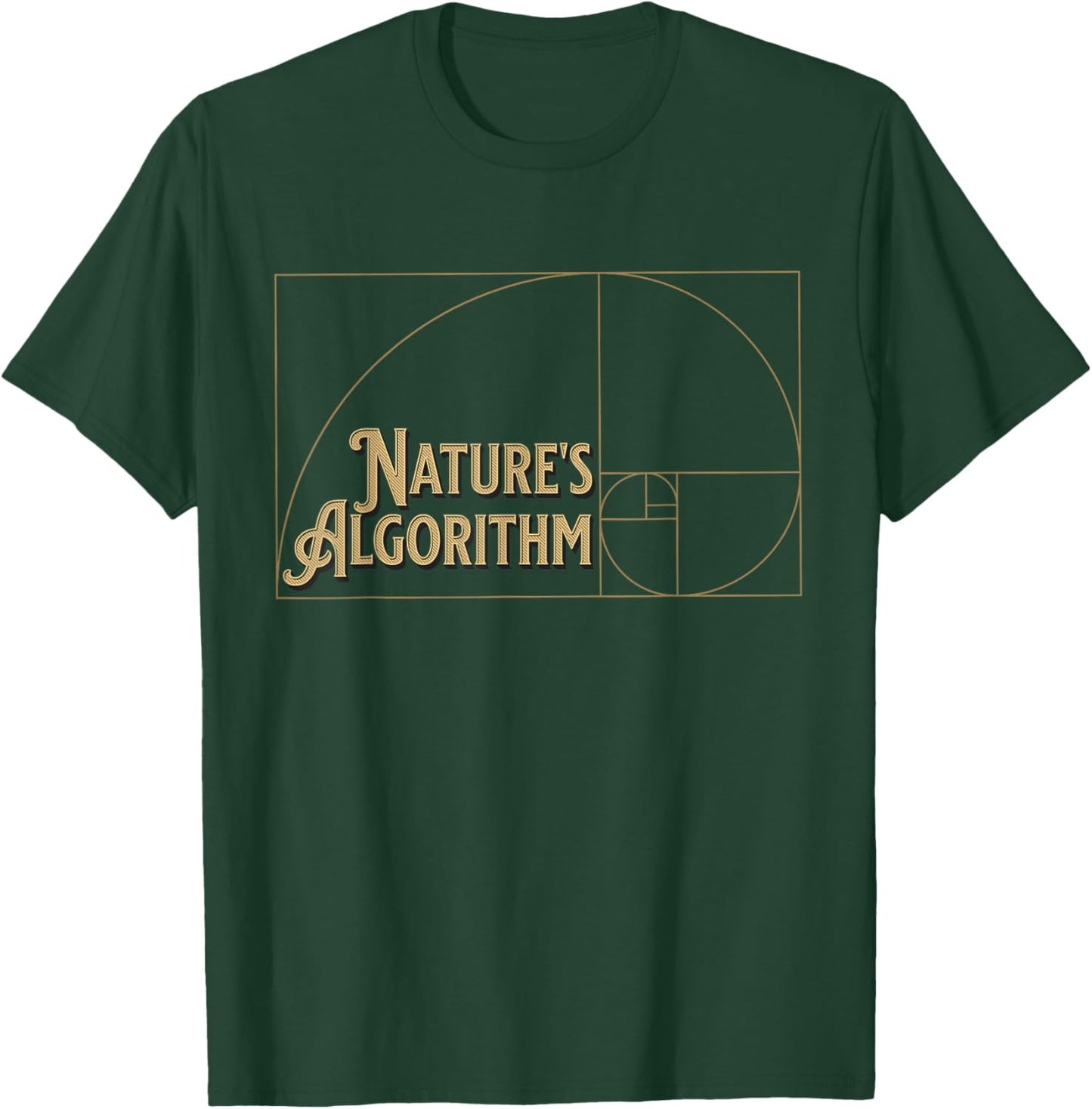 Nature's Algorithm Fibonacci's Sequence Golden Ratio Circle T-Shirt - T-Shirt | Forest