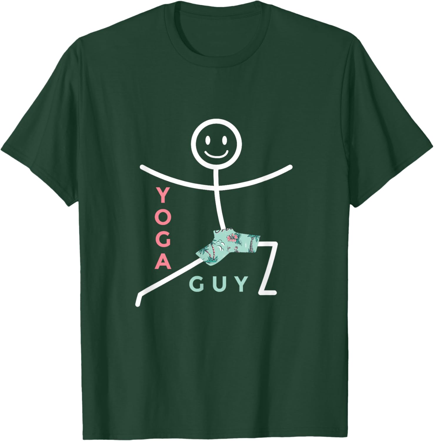 Meditating Stick Man Meditation Zen Namaste Yoga Instructor T-Shirt - T-Shirt | Forest