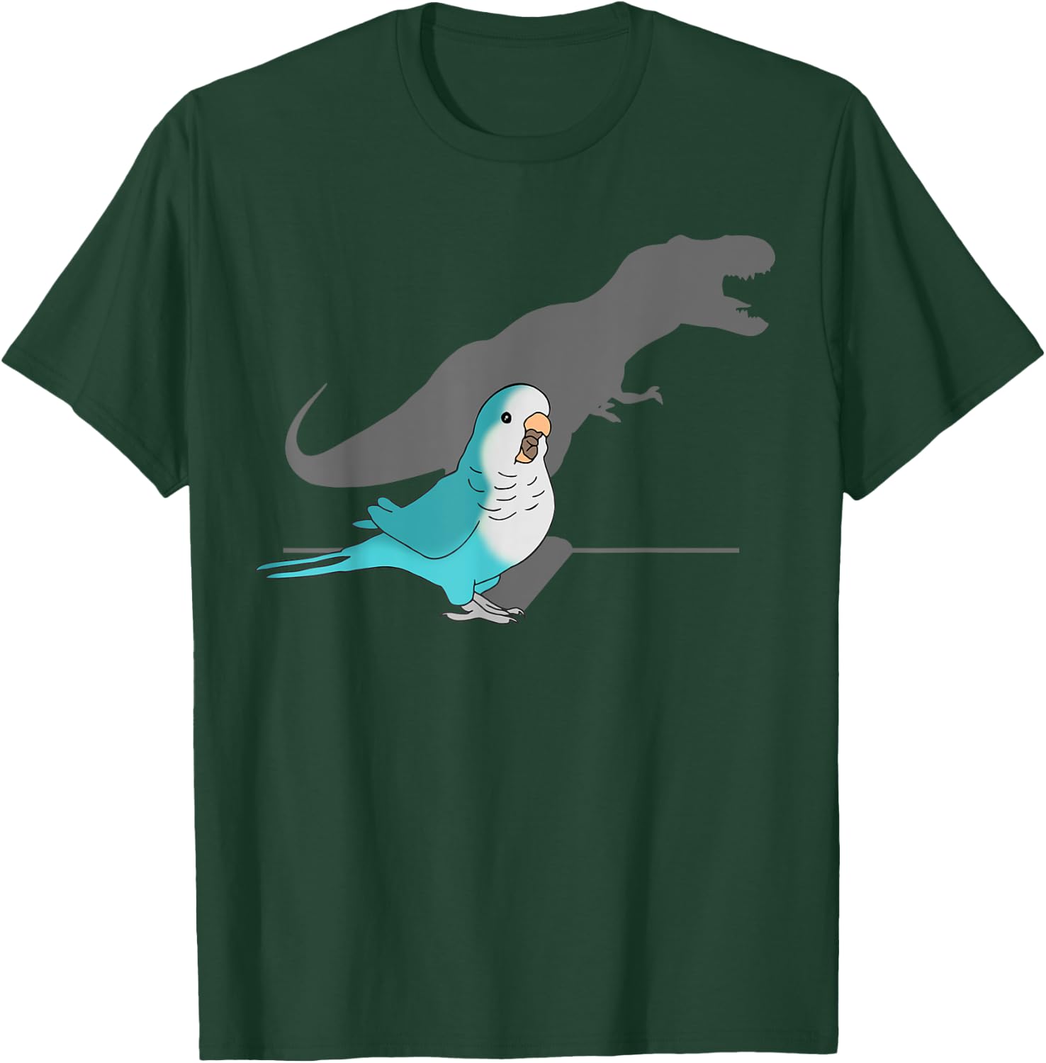 T-rex Blue Monk Parakeet, Funny Birb memes, Screaming Parrot T-Shirt - T-Shirt | Forest