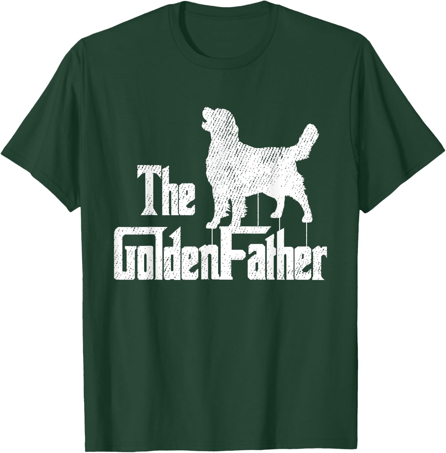 Golden Retriever Dog Fathers Day Funny Doggie Puppy Daddy T-Shirt - T-Shirt | Forest