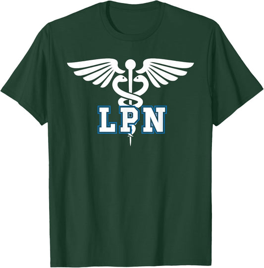 LPN Caduceus Licensed Practical Nurse LPN Nurse T-Shirt - T-Shirt | Forest
