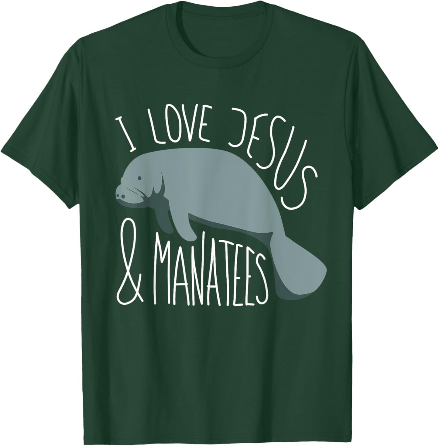 Manatee Lover I Jesus & Manatees I Sea Cow T-Shirt - T-Shirt | Forest
