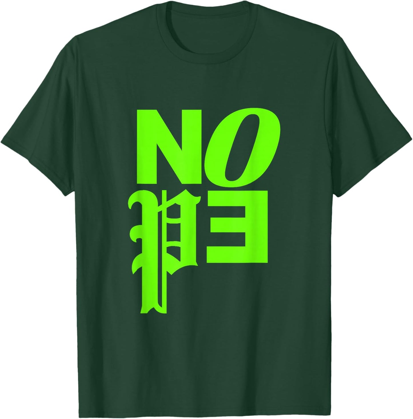 Green Color Nope v2 Green Graphic T-Shirt - T-Shirt | Forest