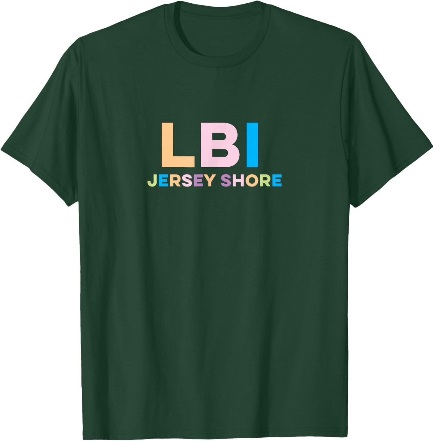 Long Beach Island NJ Colorful Vacation T-Shirt - T-Shirt | Forest