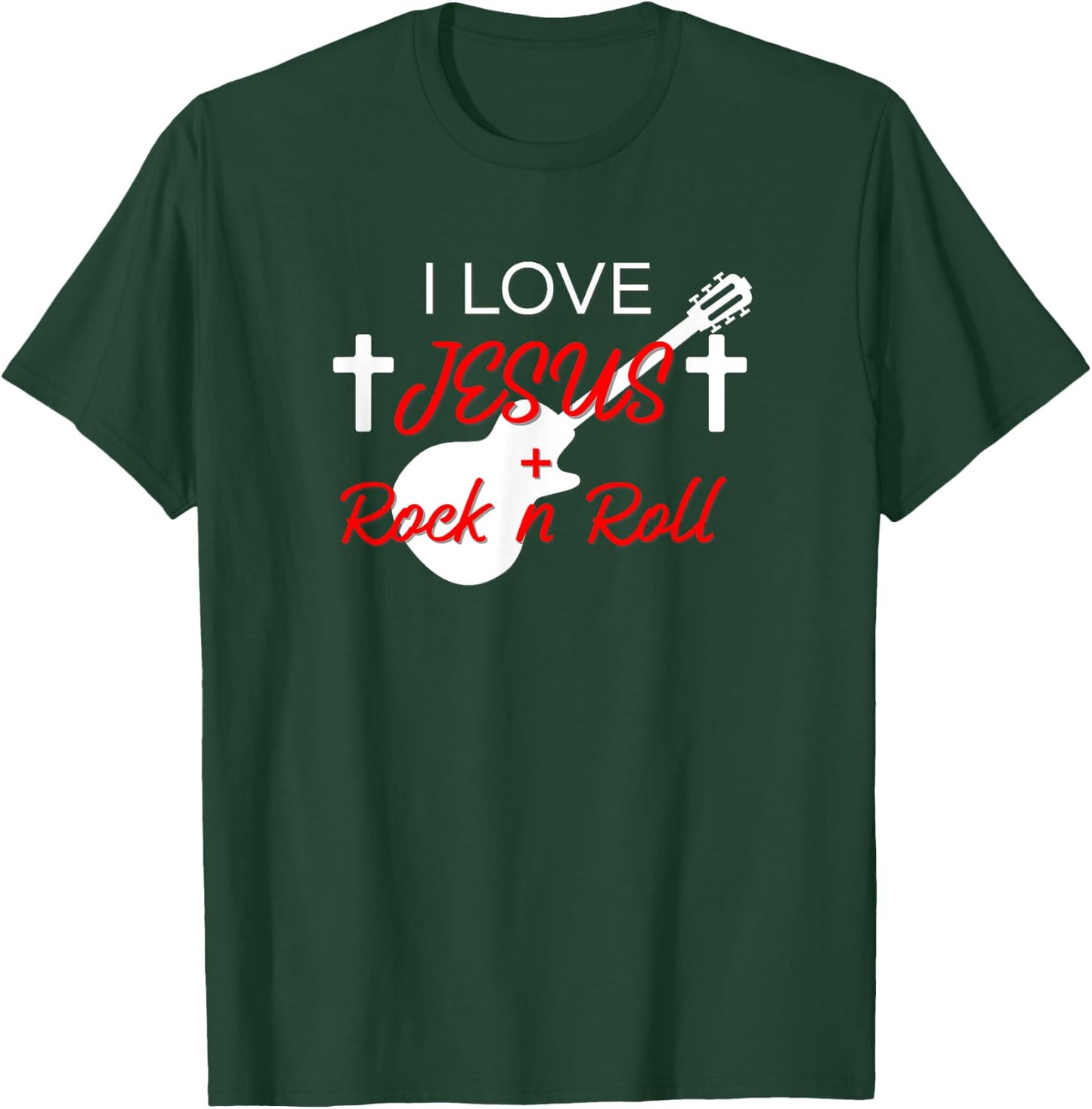 I Love Jesus and Rock n Roll T-Shirt - T-Shirt | Forest