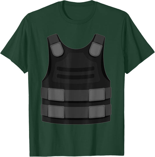Bulletproof Vest Halloween Costume Shirt Gamer Gaming T-Shirt - T-Shirt | Forest
