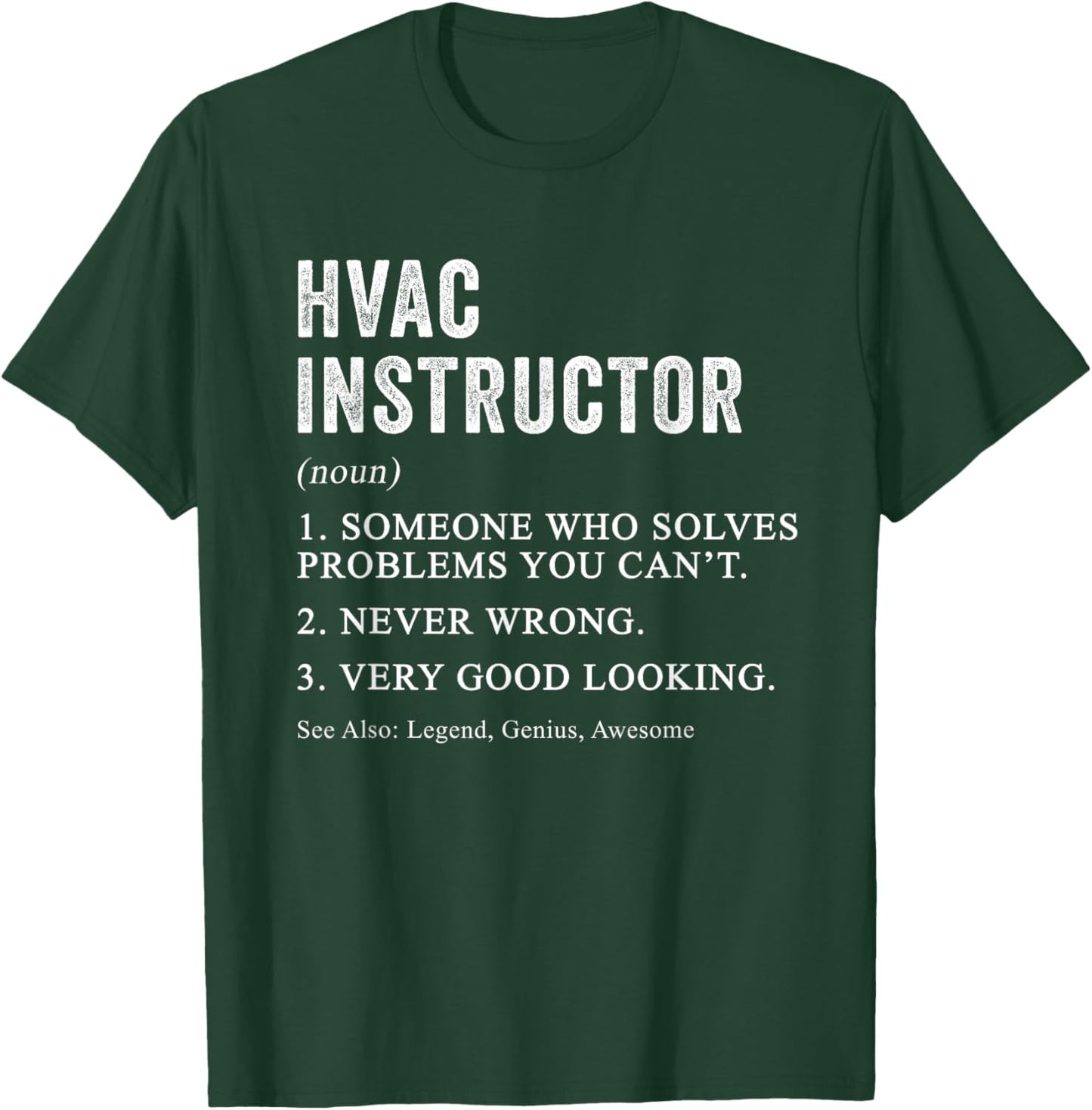 Funny HVAC Instructor Definition HVAC Tech Teacher Humor Men Women T-Shirt - T-Shirt | Forest