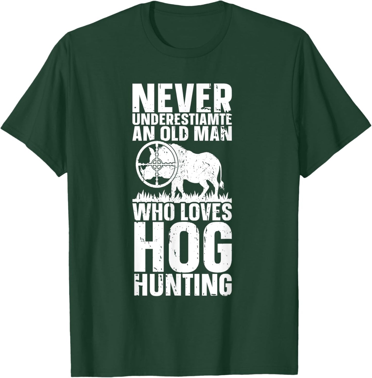 Hog Hunting Boar Wild Hog Pig Hunter Vintage Pig Feral Hogs T-Shirt - T-Shirt | Forest