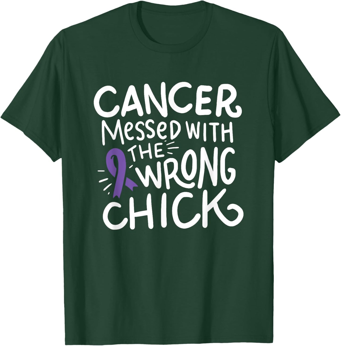 Hodgkin Lymphoma Cancer Survivor Fighter Chemo Violet Ribbon T-Shirt - T-Shirt | Forest