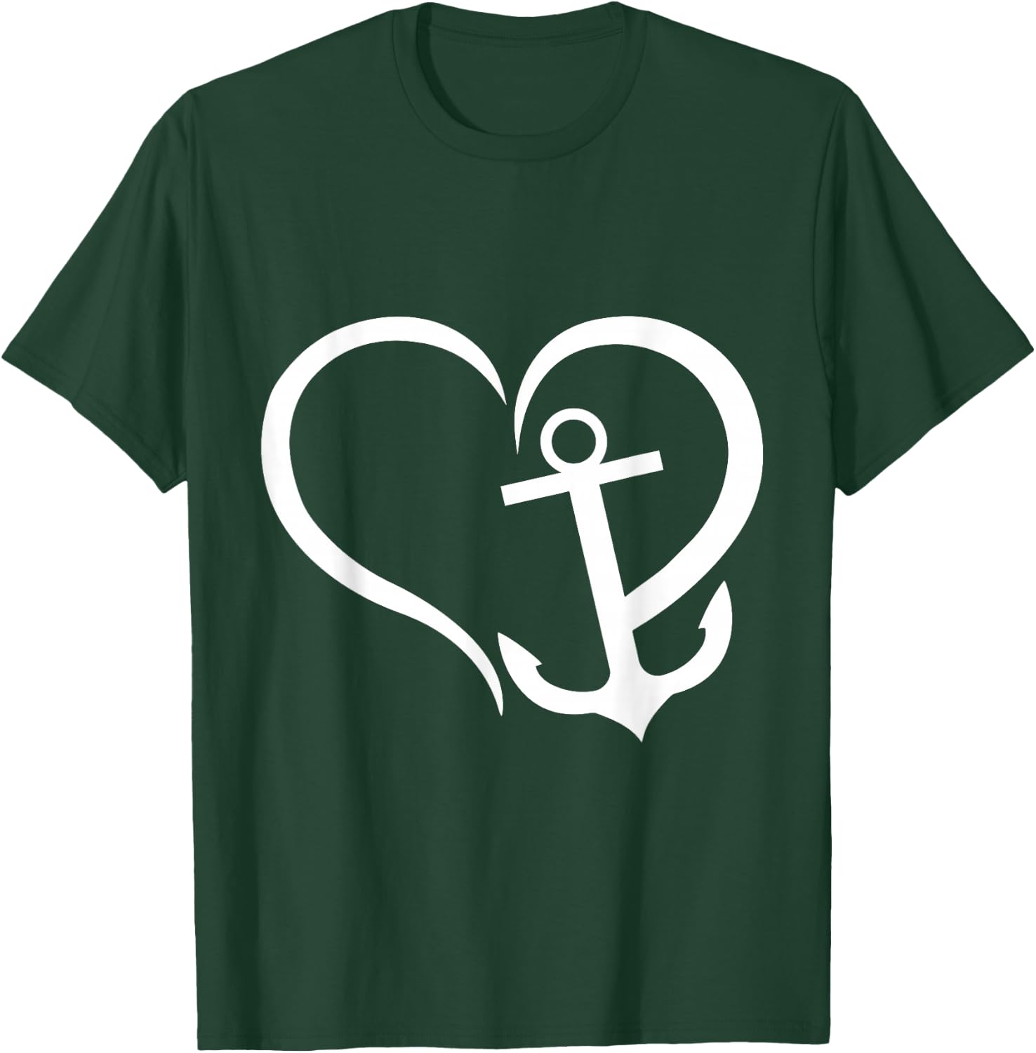 Preppy Nautical Anchor Gifts for Sailors Boaters & Yachting T-Shirt - T-Shirt | Forest