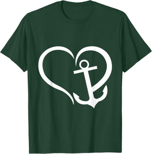 Preppy Nautical Anchor Gifts for Sailors Boaters & Yachting T-Shirt - T-Shirt | Forest