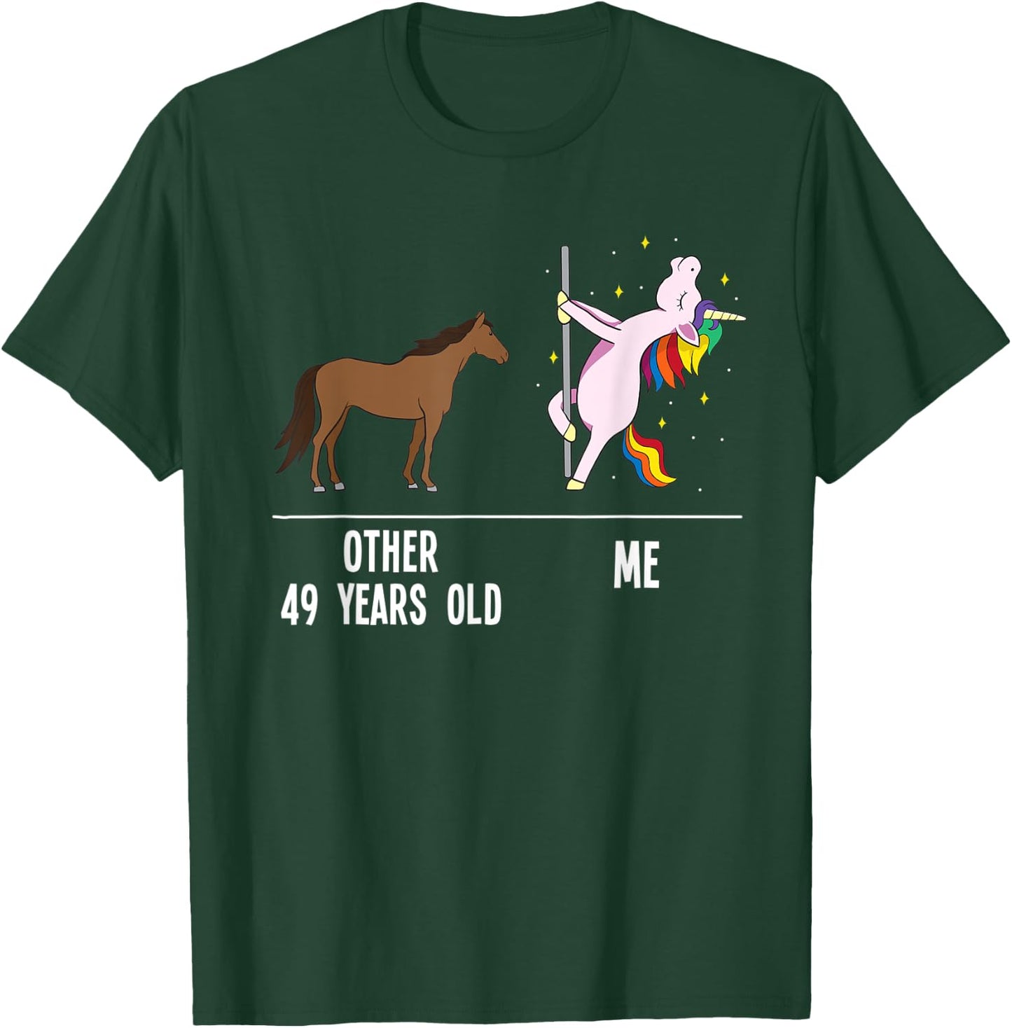 49th Birthday Unicorn Funny 49 Years Old Other me Women T-Shirt - T-Shirt | Forest