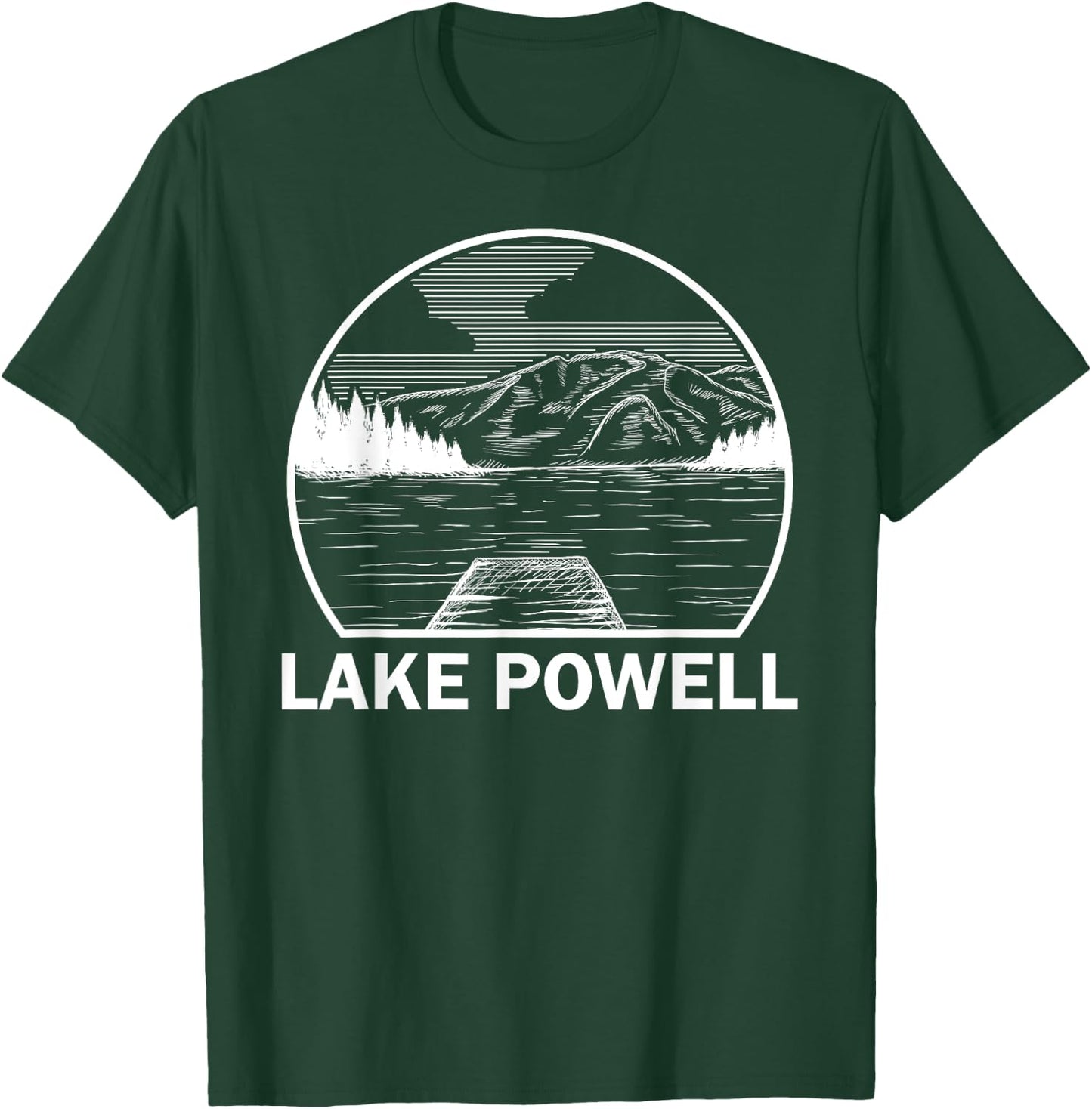 LAKE POWELL ARIZONA Funny Fishing Camping Summer Gift Men Women Kids T-Shirt - T-Shirt | Forest