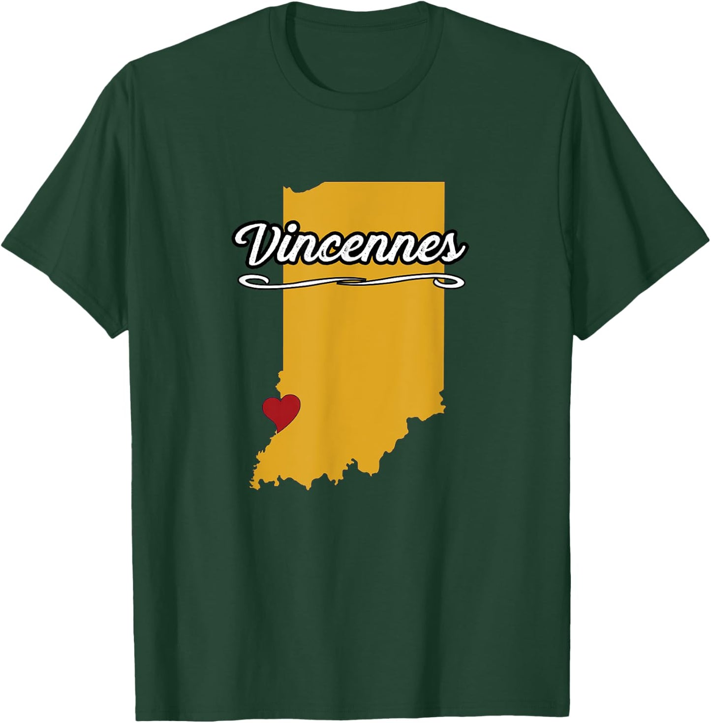 City of Vincennes Indiana | Hoosier Novelty Merch Gift T-Shirt - T-Shirt | Forest
