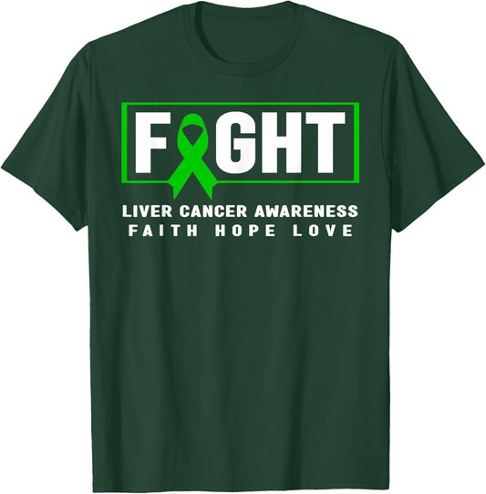 Liver Cancer Awareness Shirt - Fight Liver Cancer Awareness T-Shirt - T-Shirt | Forest