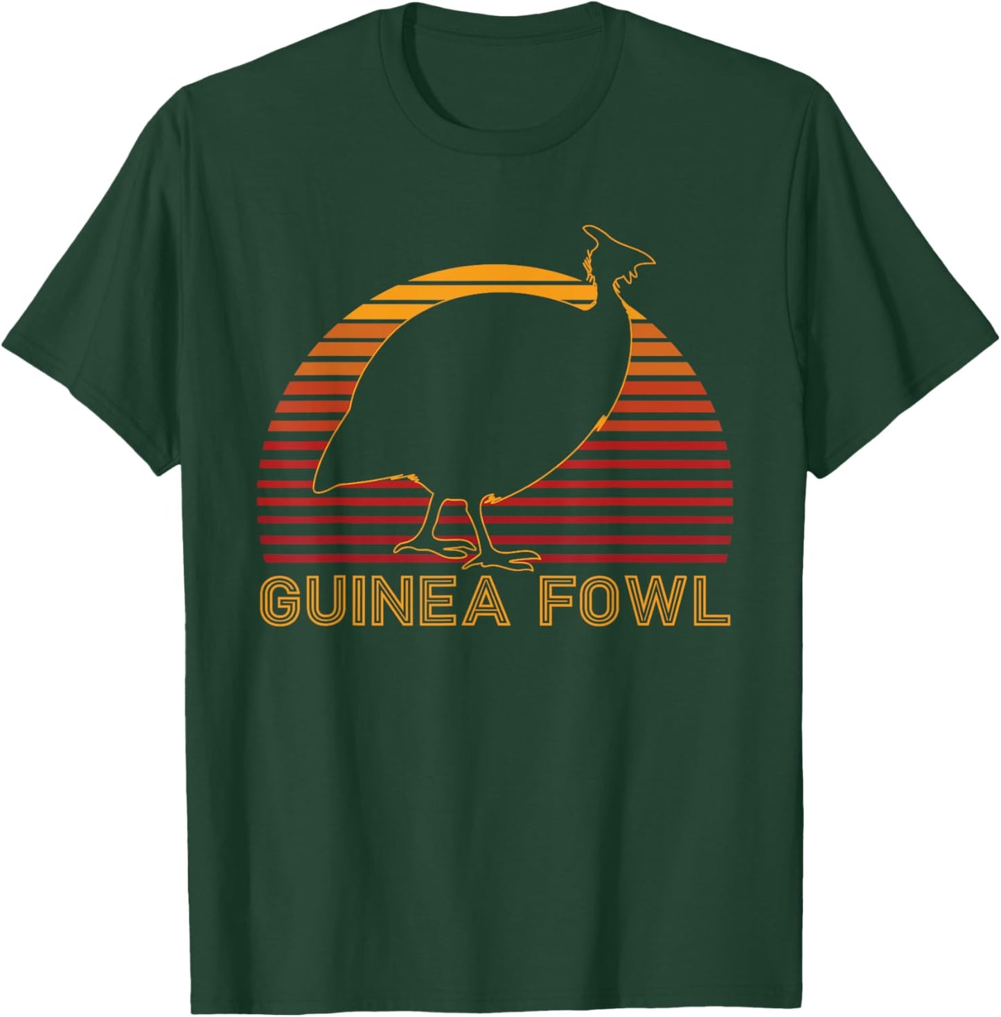 Retro Guinea Fowl T-Shirt - T-Shirt | Forest