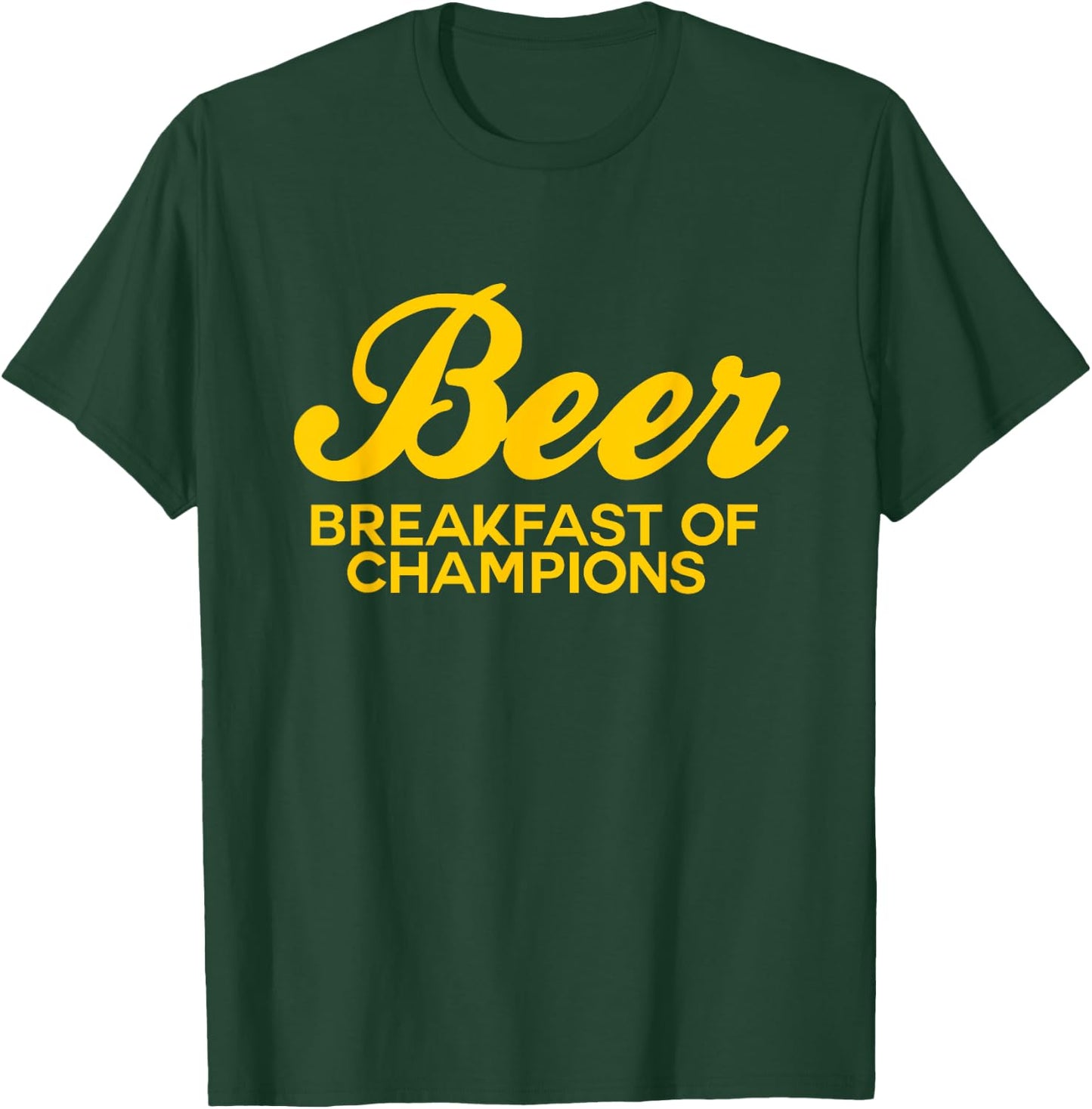 Beer Breakfast of Champions vintage inspired Funny T-Shirt - T-Shirt | Forest