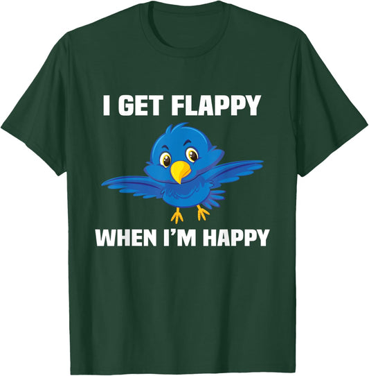 I Get Flappy When I’m Happy Autism Awareness Day Boys T-Shirt - T-Shirt | Forest