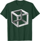 Cube Optical Illusion Necker Cube Architect Optical Illusion T-Shirt - T-Shirt | Forest