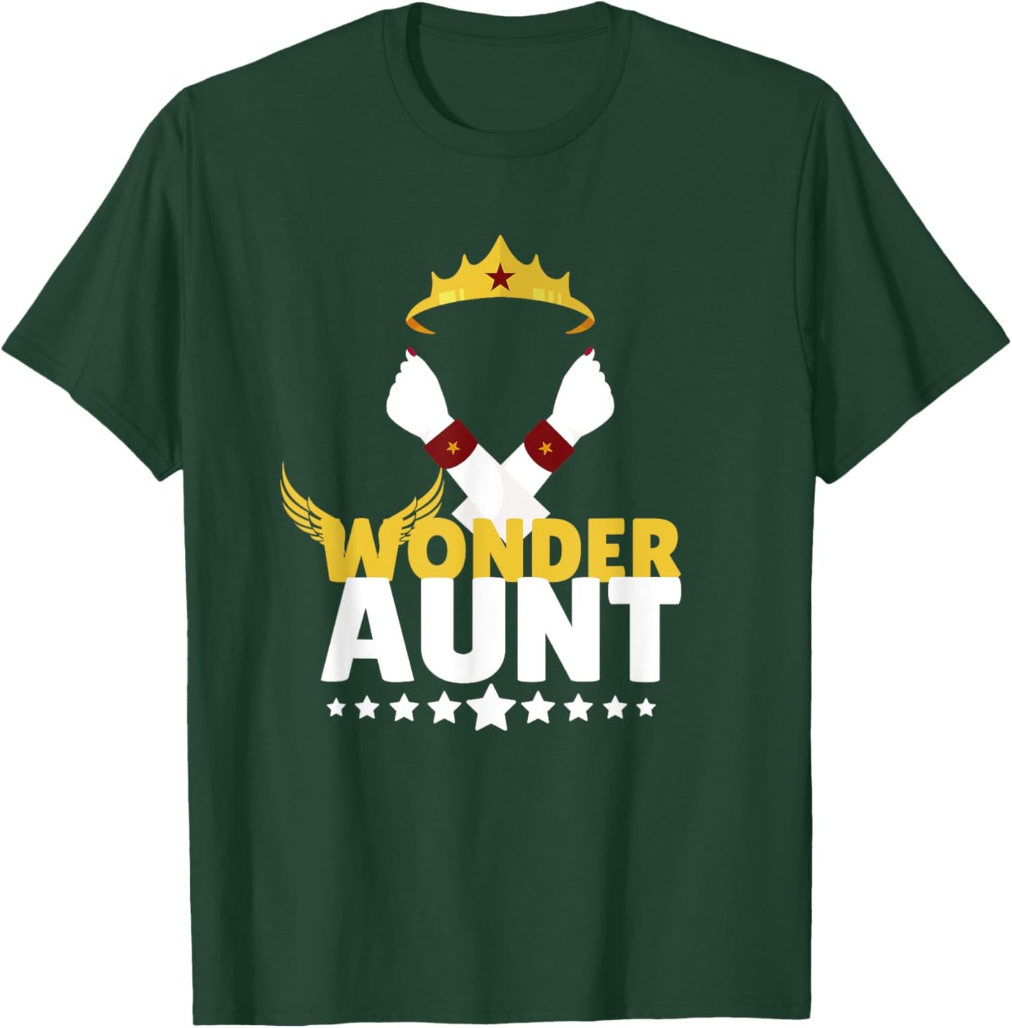 Wonder Aunt Superhero Favorite Best Auntie Costume Gift T-Shirt - T-Shirt | Forest
