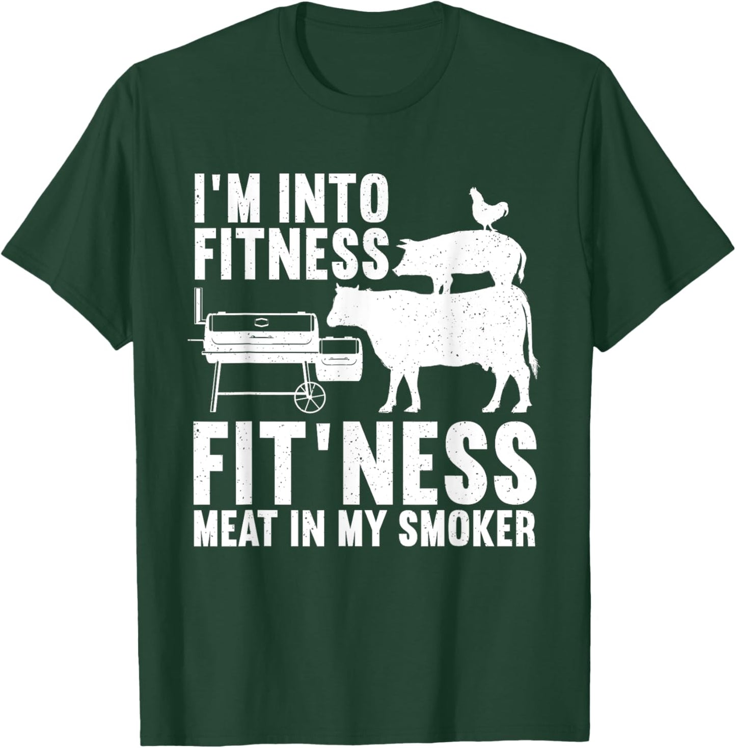 Funny BBQ Meat Smoking Art Women Barbeque Griller T-Shirt - T-Shirt | Forest