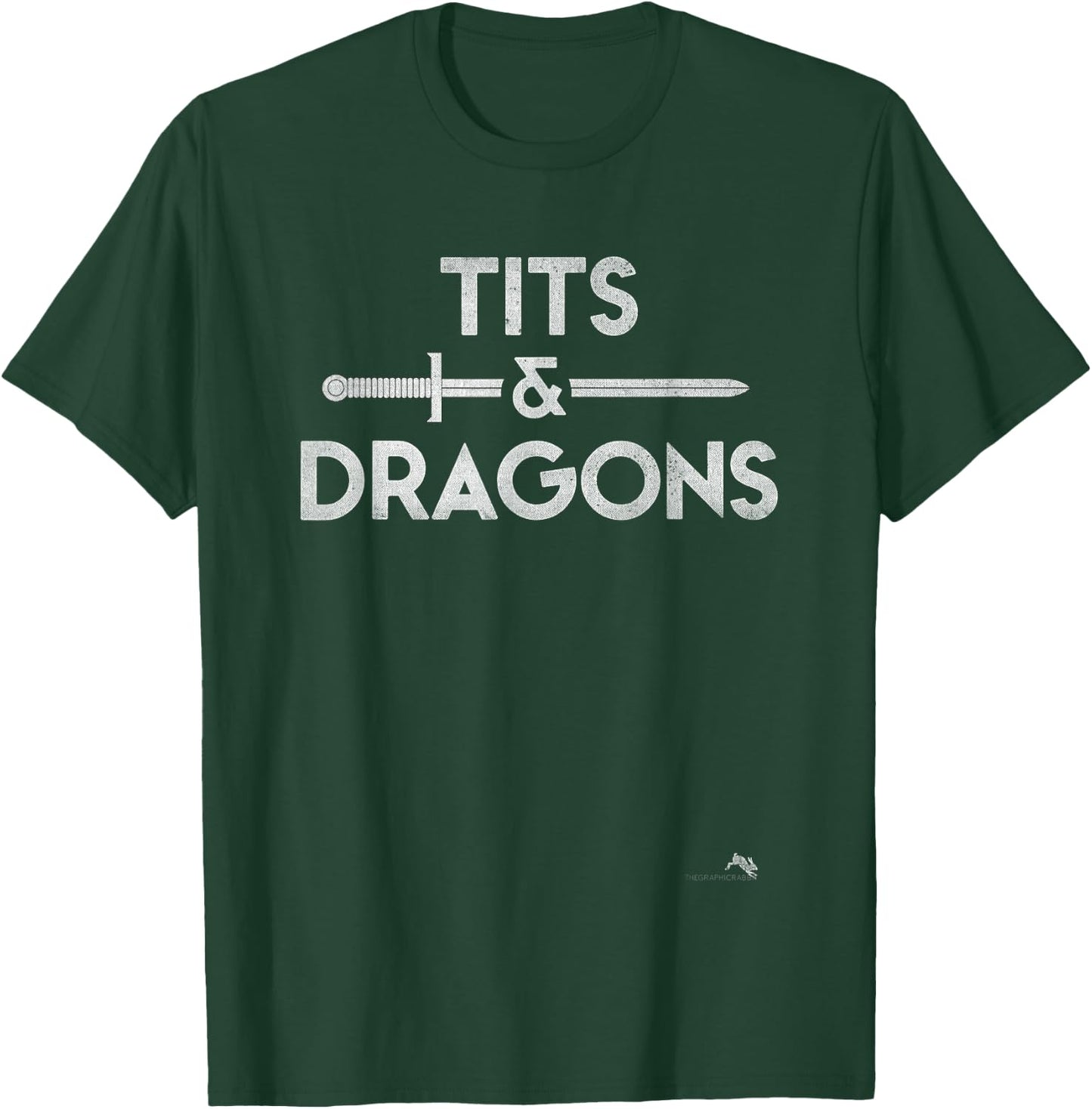Tits & Dragons for Gaming & Cosplay T-Shirt - T-Shirt | Forest