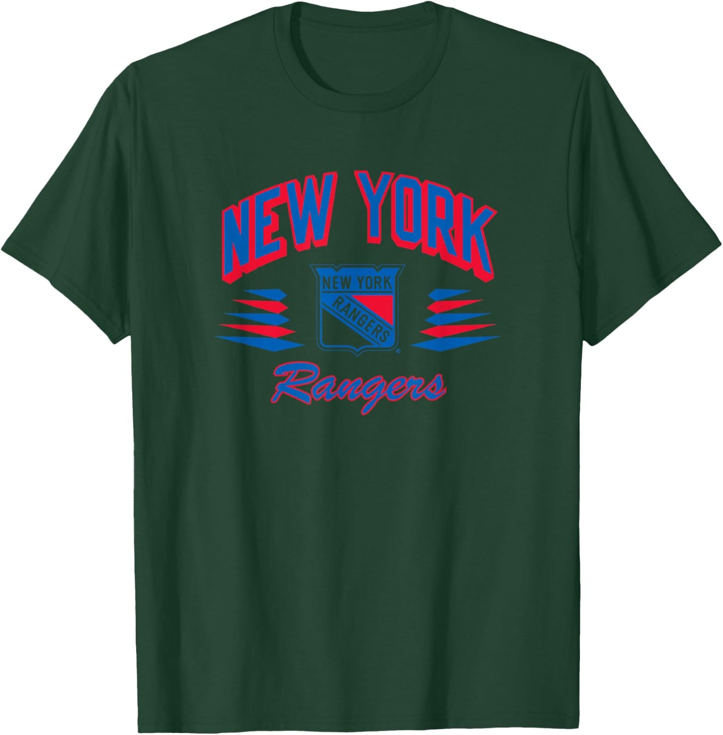 New York Rangers Retro Diamond White Officially Licensed T-Shirt - T-Shirt | Forest