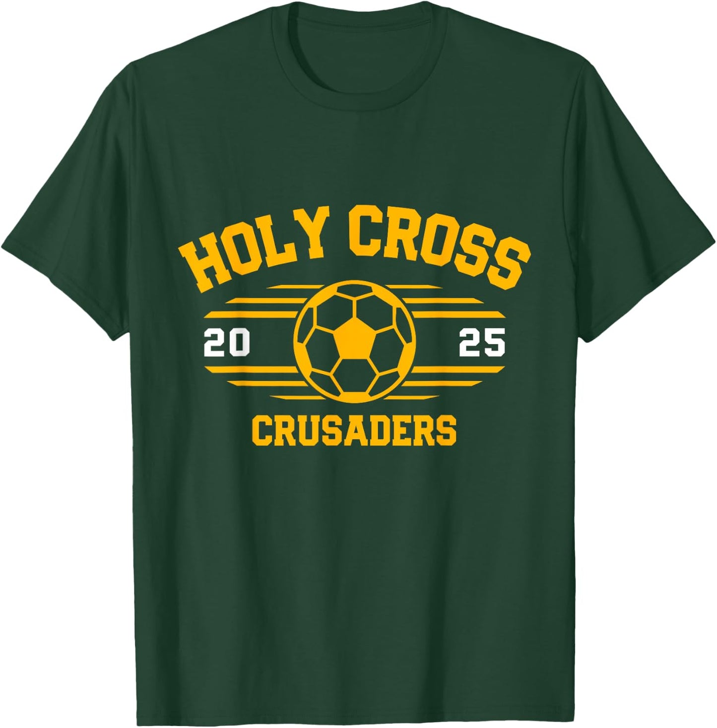 Holy Cross Crusaders Soccer Ball 2025 T-Shirt - T-Shirt | Forest