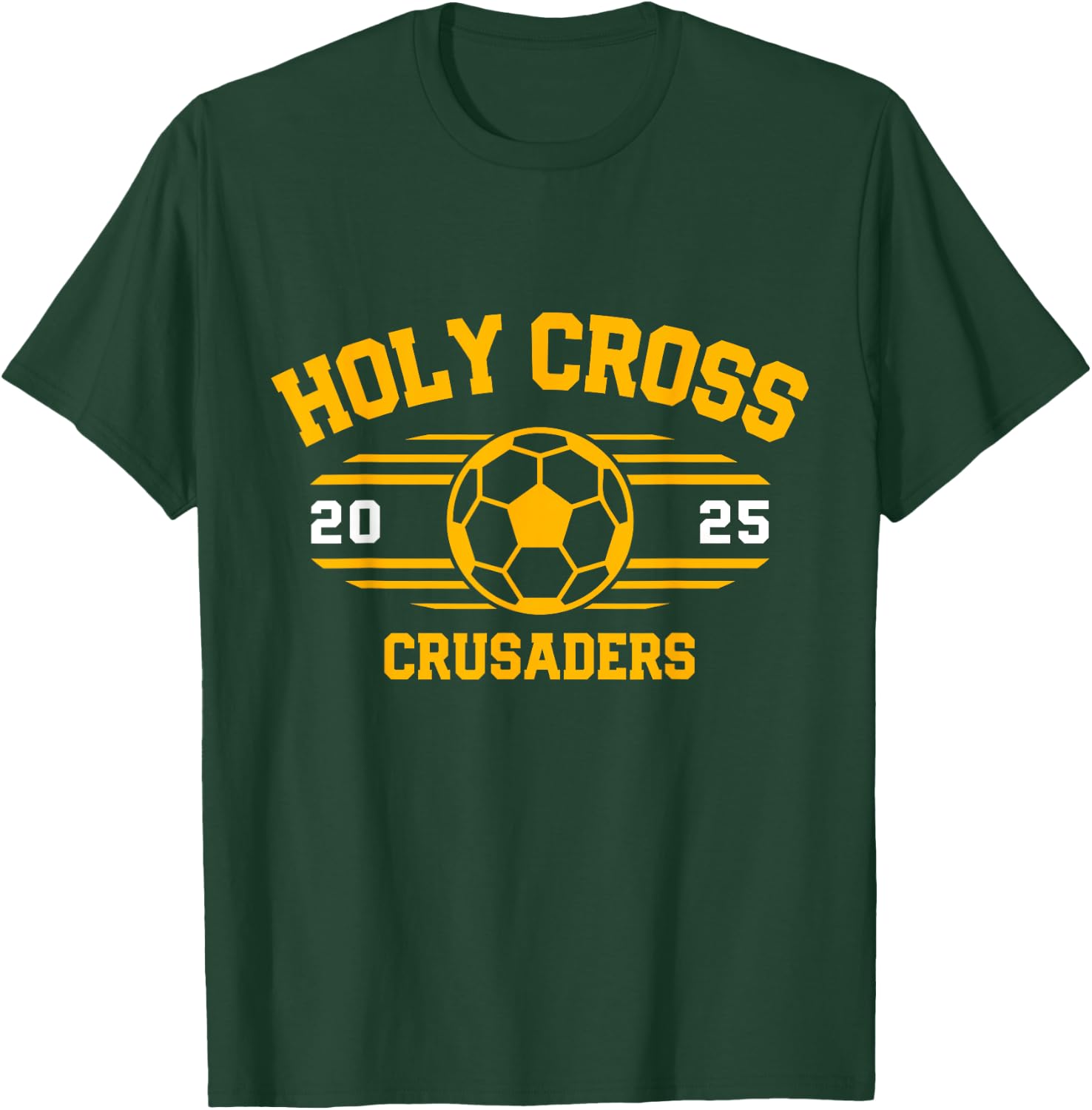 Holy Cross Crusaders Soccer Ball 2025 T-Shirt - T-Shirt | Forest