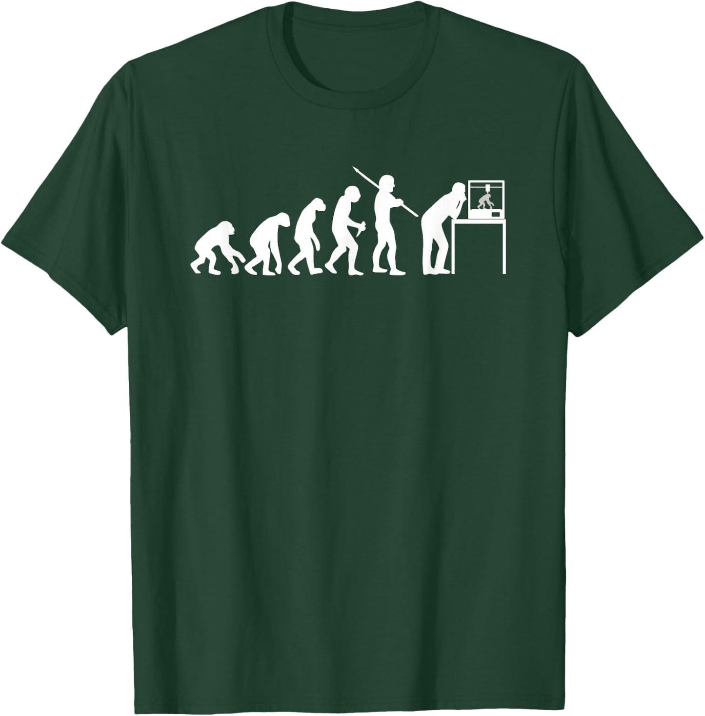 Funny 3D Printing Evolution 3D Printer Joke Gift T-Shirt - T-Shirt | Forest