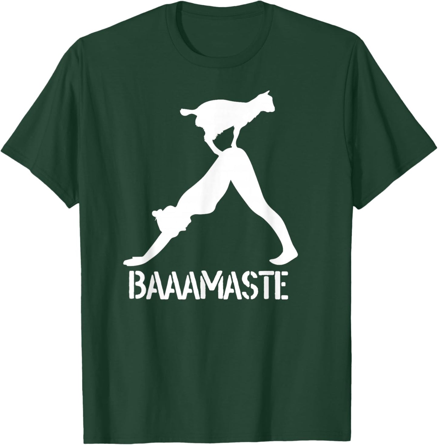 Funny Baamaste Goat Yoga T-Shirt - T-Shirt | Forest