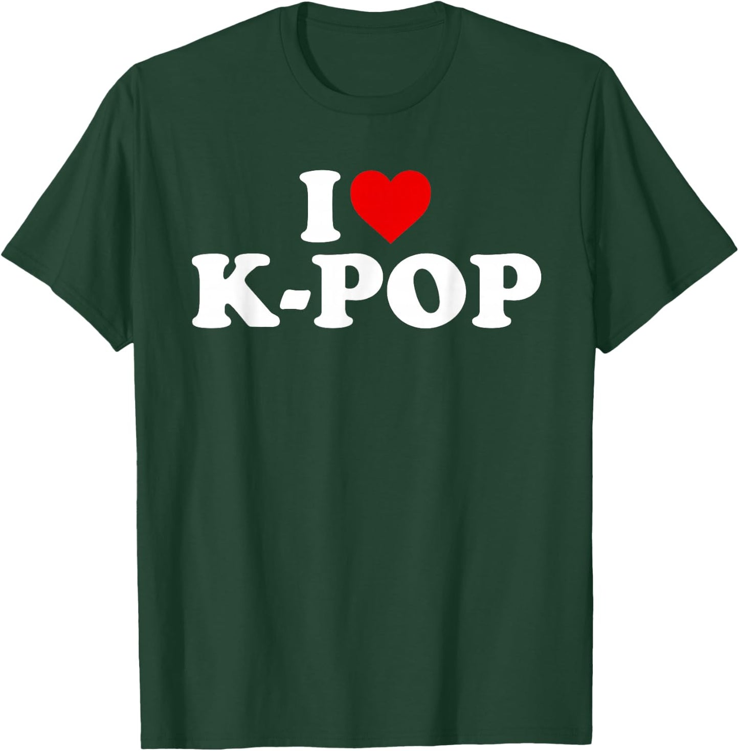 I Love K-pop - Heart T-Shirt - T-Shirt | Forest