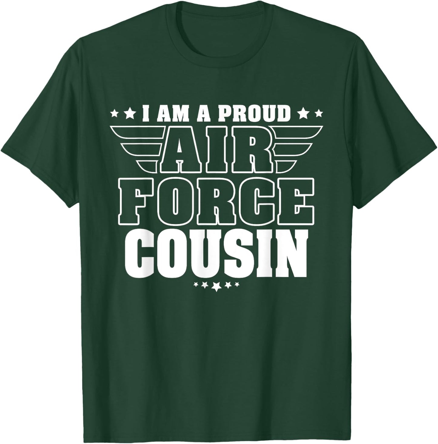 Proud Air Force Cousin Patriotic Pride Military Family T-Shirt - T-Shirt | Forest