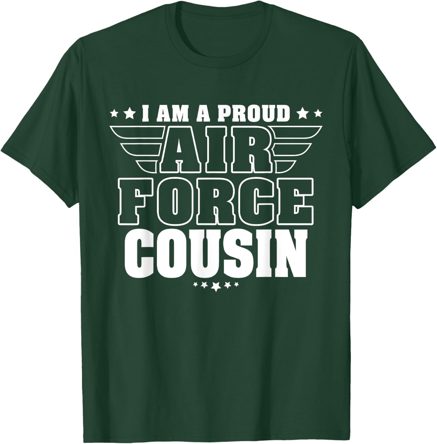 Proud Air Force Cousin Patriotic Pride Military Family T-Shirt - T-Shirt | Forest