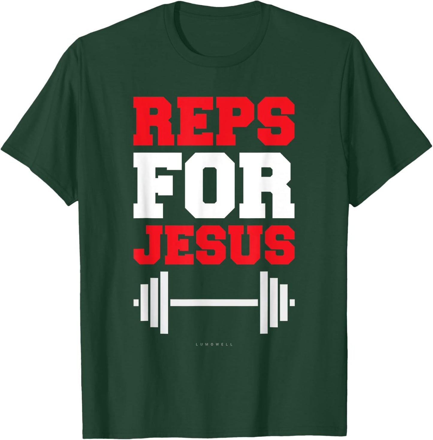 Reps For Jesus . Funny Gym Jesus With Sayings T-Shirt - T-Shirt | Forest