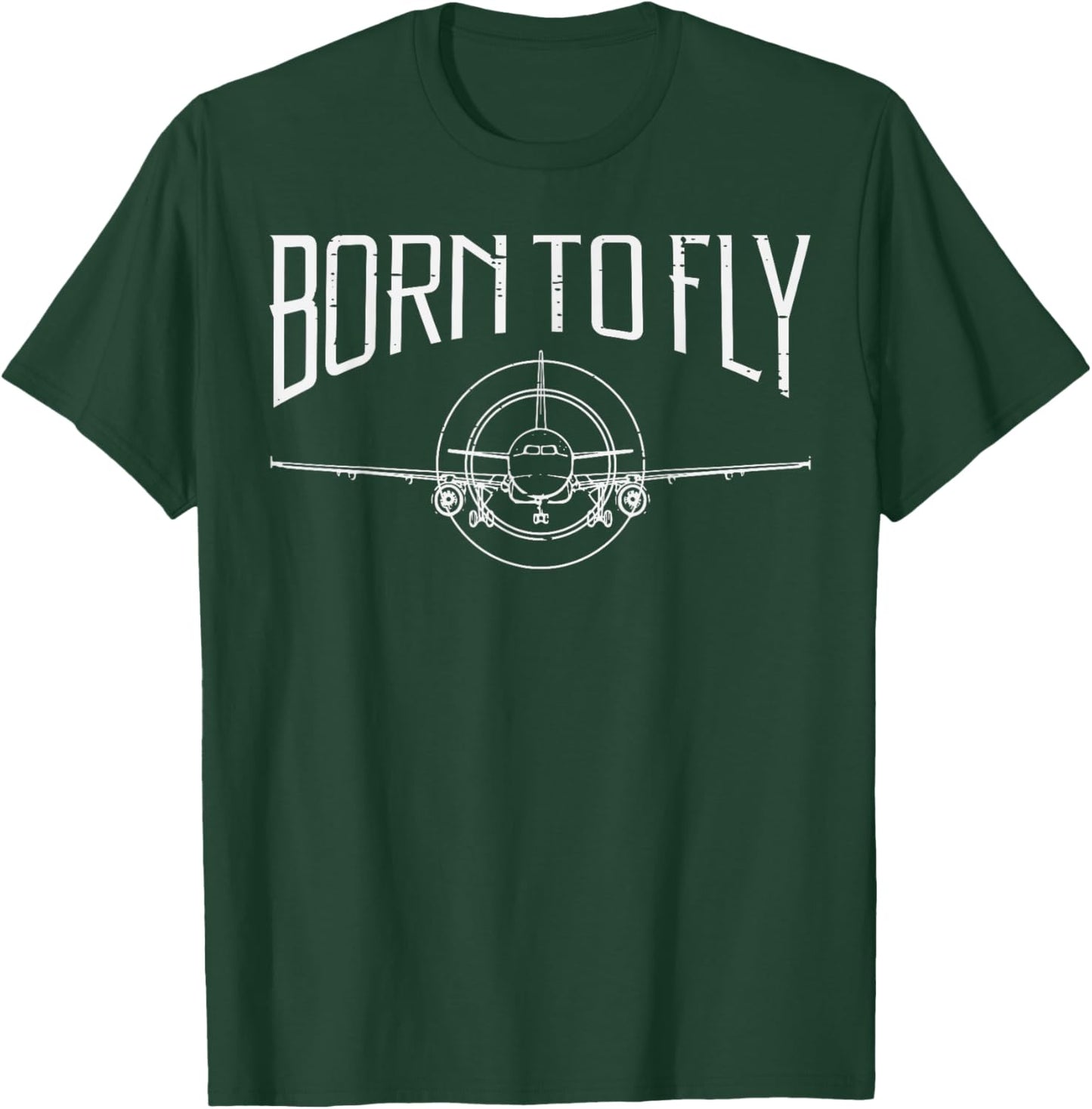 Pilot Born To Fly Airplane Aviation Aviator Men Women T-Shirt - T-Shirt | Forest