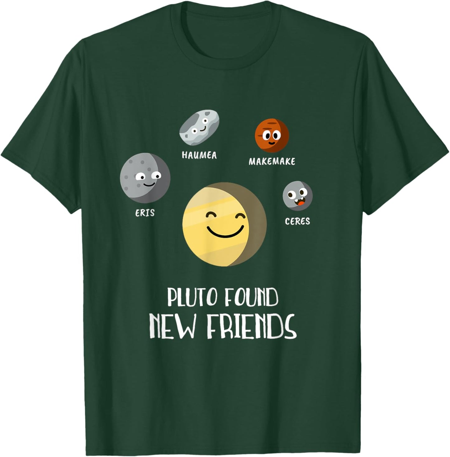Pluto Dwarf Planet Friends Planets Space Funny Children T-Shirt - T-Shirt | Forest