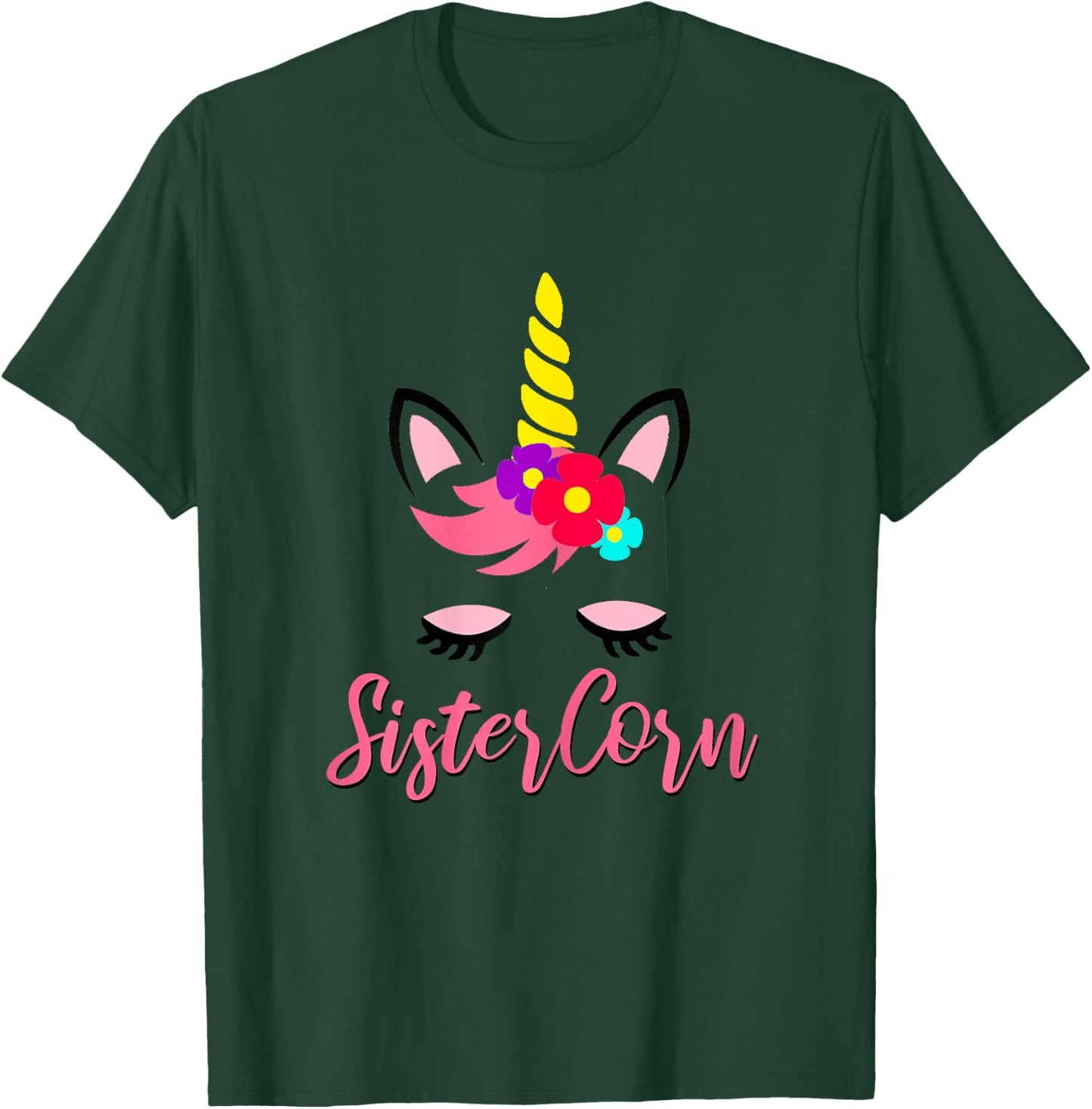 Sistercorn Unicorn Birthday for Sister T-Shirt - T-Shirt | Forest