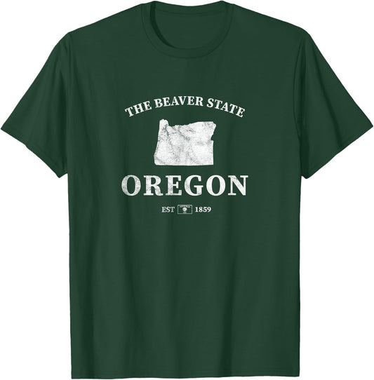 Oregon The Beaver State T-Shirt - T-Shirt | Forest