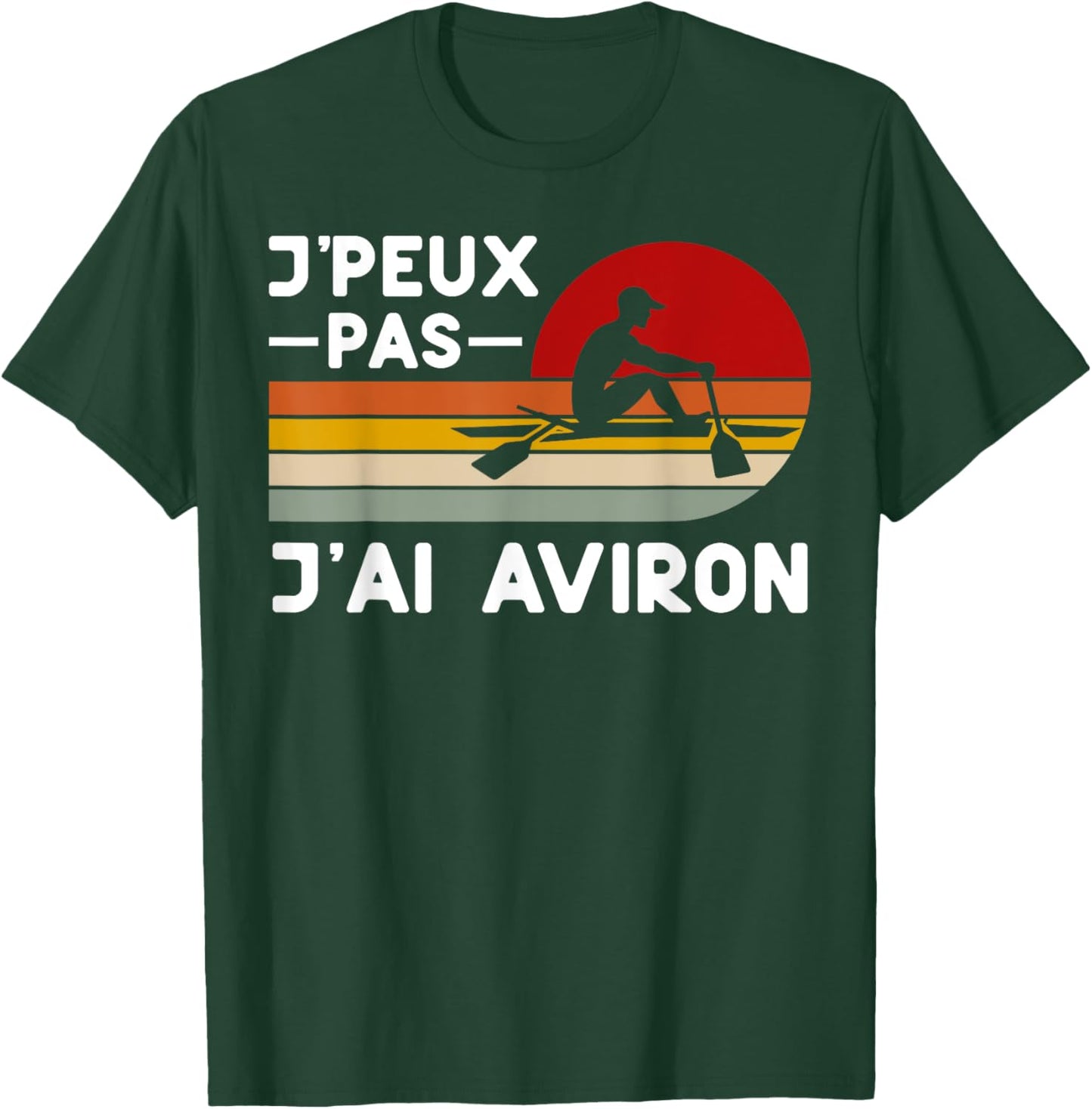 Je Peux Pas J'ai Rowing Humour Rowing Coach , Black, S T-Shirt - T-Shirt | Forest